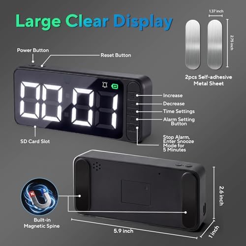 Hidden Camera Clock 4K WiFi Indoor Security Camera with Long Battery Life