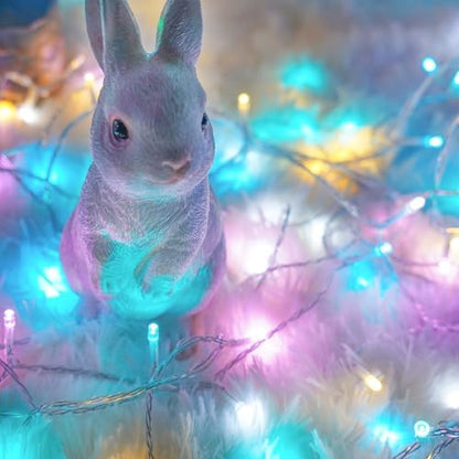 200 LED Connectable String Lights, 66FT Easter Pastel Lights Outdoor Indoor