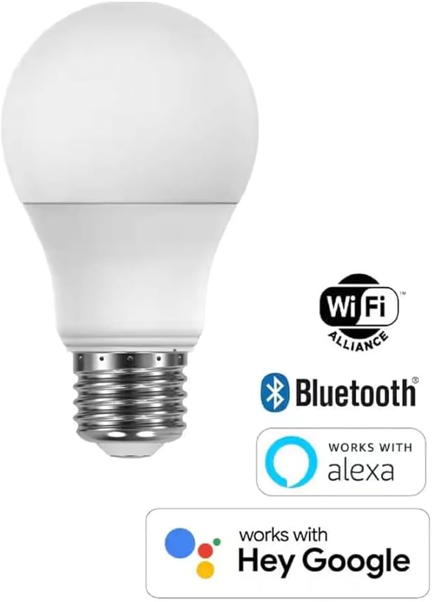 Smart LED Bulb 60-Watt Equivalent Smart A19 LED Light Bulb Tunable with Voice Control (1 Bulb) Works with Google and Alexa