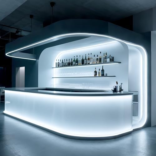 Pandery COB LED Strip Lights Cool White,24V Dimmable led Light Strip KIT with Remote and app Control,6000K 65FT/20m 8mm Wide Ra>90 Cuttable Flexible Strip Lights for Bedroom,Shelf,Cabinet