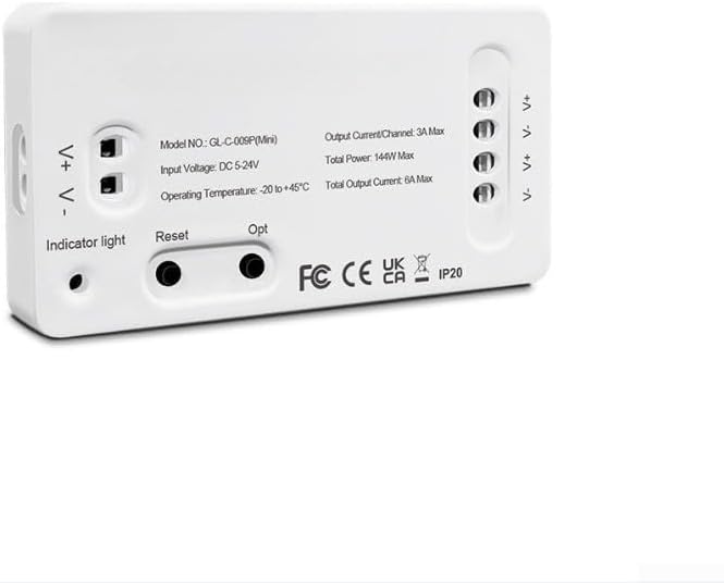 LED Strip Controller for ZigBee 3.0, RGB+CCT & Dimmer Support, PW-M App Control for 12V/24V/36V/48V/54V Strips