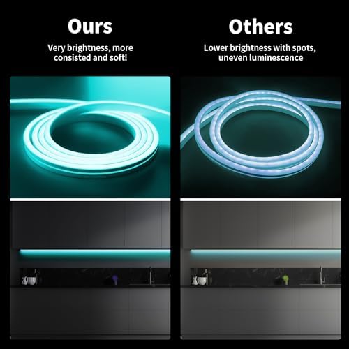 iNextStation 16.4FT 12V LED Strip Lights Ice Blue Neon Rope Light (No Plug)
