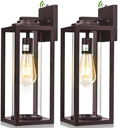 FILIYANO Large Dusk to Dawn Outdoor Wall Lights, Oil Rubbed Bronze, 2 Pack