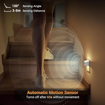 JandCase Motion Sensor Night Light, Night Lights Plug into Wall