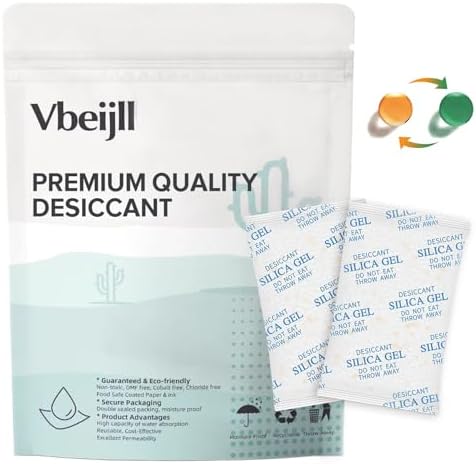 5 Gram (50 Pack) Silica Gel Packets, Desiccant, Moisture Absorbers