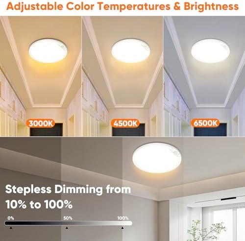 Rechargeable Motion Sensor Ceiling Light, 12000mAh Battery Closet Light