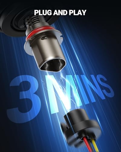 SEALIGHT 9004/HB1 LED Bulb, 1200% 70000LM Super Bright, 1:1 Mini Size No Adapter Required, 6500K White, 9004 LED Bulbs with 70000Hrs Lifespan IP68 Waterproof, Plug and Play, Pack of 2