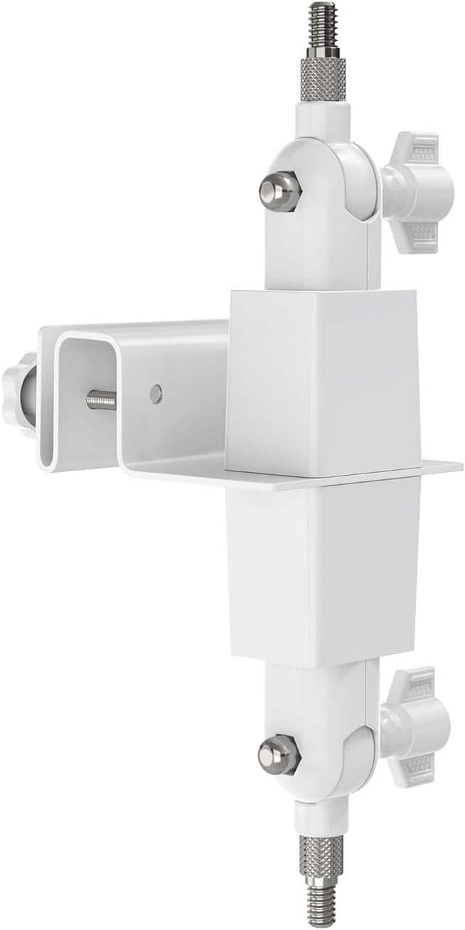 2 in 1 Camera Gutter Mount for Reolink Argus 4 Pro 4K Solar Security Cameras (White)