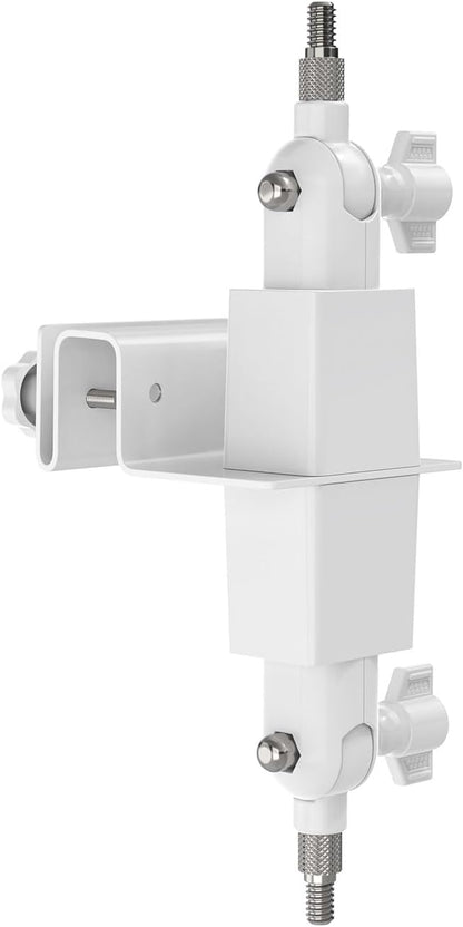 2 in 1 Camera Gutter Mount for Reolink Argus 4 Pro 4K Solar Security Cameras (White)