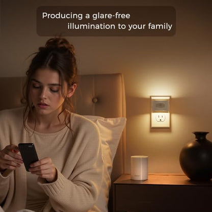 L LOHAS LED Night Light with Motion Sensor & Dusk to Dawn Sensor, 3CCT