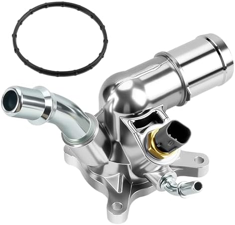 Upgraded Aluminium Engine Coolant Thermostat Housing Assembly Fits for Jeep Cherokee Compass Renegade Chrysler 200 Dodge Dart Ram ProMaster 2.4L 2013-2022 - Replaces 5047263AB, 5047772AB