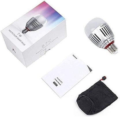 US Stock Aputure Accent B7C 7W RGBWW LED Smart Bulb with E26/E27 Socket,TLCI 96+ CRI 95+ 2,000K-10,000K,Built-in Battery/AC Power