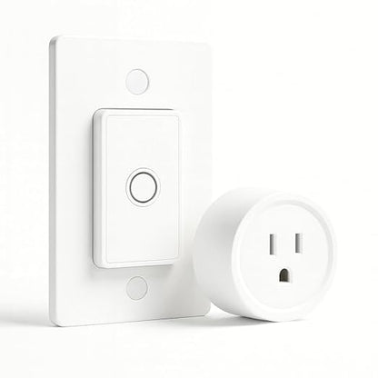 LoraTap Remote Control Outlet: Wireless Wall Switch — 656ft Range — on Off Outlet Switch for Lights & Small Appliances — Pre-Programmed & No Wiring
