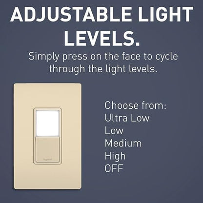 Legrand radiant 15 Amp Combination LED Night Light 3-Way Switch Ivory
