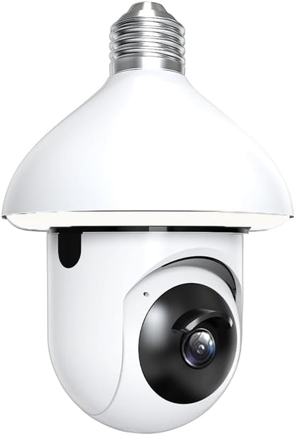 Upgrade Light Bulb Security Camera, WiFi Smart Bulb Cam Home Surveillance Camera, Human Motion Tracking, Siren Alarm, Cloud & TF Card Storage, Waterproof Outdoor Indoor Security Monitor