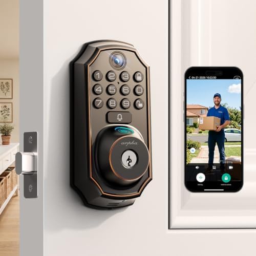WiFi Video Smart Lock, 5-in-1 Keyless Entry for Front Door