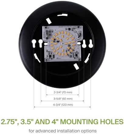 ASD 24 Pack Black LED Disk Lights 6 Inch, 5CCT Flush Mount Ceiling Light