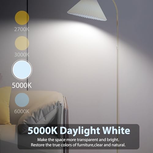 dalattin A19 LED Bulbs, 5000K Daylight White, 60 Watt Equivalent, E26 Base, 800 LM, 9W Energy Saving, Non-Dimmable, 80+ CRI, 120V, UL Listed, for Living Room, Office, 12 Packs