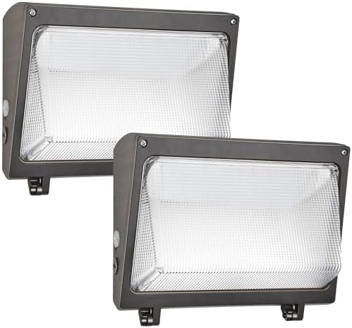 hykolity 120W LED Wall Pack Light with Dusk-to-Dawn Sensor, 12000LM 5000K