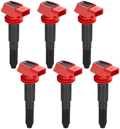 BDFHYK Ignition Coil Packs Compatible with Porsche 2011-2016 Panamera 3.6L V6,2010-2016 Panamera 4.8L V8,2008-2014 Cayenne 4.8L V8,Coil for 94860210411 UF-660 UF660 Set of 6