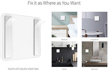 Tuya ZigBee Wireless Smart Scene Switch, 4 Gang 4 Key Panel for Home Automation, Compatible with Alexa, Home, Siri, and Smart Life App