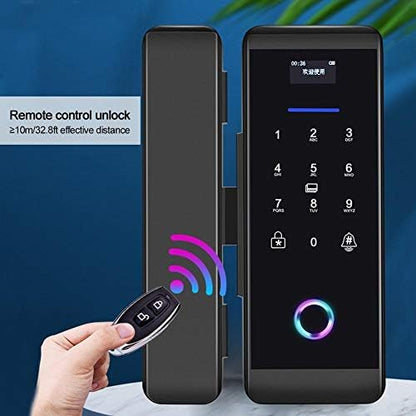 Dioche Biometric Door Lock, Keyless Entry, 4 Unlock Methods: Fingerprint, Password, IC Card, Keypad, Black