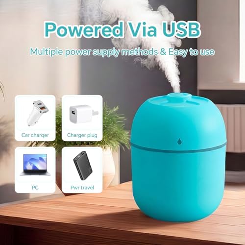 Hortsun 6 Pcs Mini Humidifiers, 220ml Humidifier for Plant,Blue