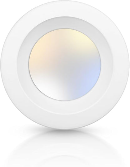 ECOELER 4Inch LED Recessed Dwonlight, 5CCT Selectable Retrofit Can Lights, 10.5W, 800LM, Damp Rated, Dimmable Recessed Ceiling Light for Kitchen, Storage Room, ETL & FCC Listed