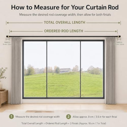 ZSHINE Motorized Curtain Dual Track System (Matte Black Finish)