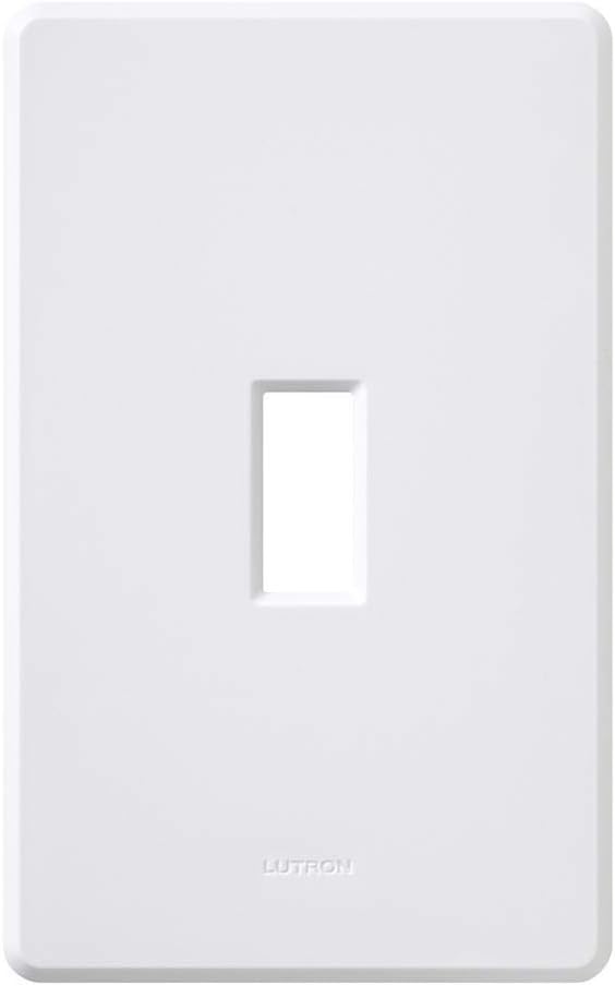 Lutron Fassada 1 Gang Wallplate for Toggle-Style Dimmer and Switches, FW-1-WH, Matte White (1-Pack)