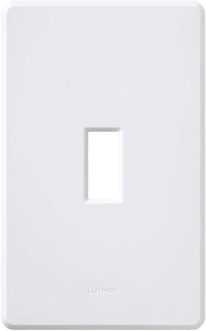 Lutron Fassada 1 Gang Wallplate for Toggle-Style Dimmer and Switches, FW-1-WH, Matte White (1-Pack)