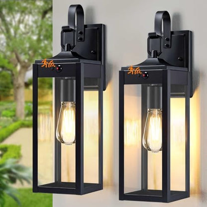 18'' Large Motion Sensor Outdoor Lights, Dusk to Dawn Porch Light