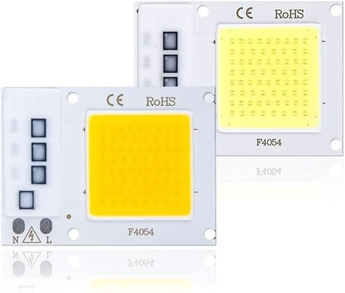 Fengyan Home Bulbs 2pcs/lot COB LED Spotlight 10W 20W 30W 110V 220V High Power LED Matrix Smart IC Bulb Floodlight Downlight Searchlight Source Household Lamp