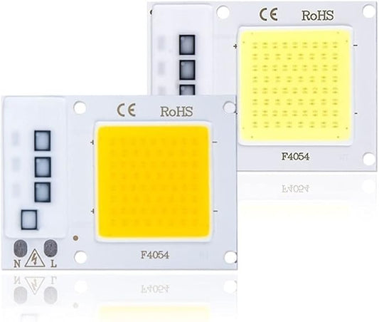 Fengyan Home Bulbs 2pcs/lot COB LED Spotlight 10W 20W 30W 110V 220V High Power LED Matrix Smart IC Bulb Floodlight Downlight Searchlight Source Household Lamp