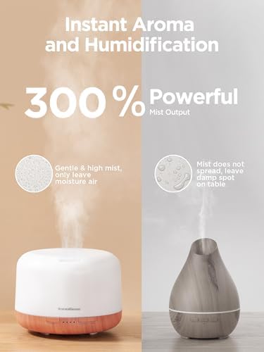 InnoGear 500ml Essential Oil Diffuser for Home Cool Mist Humidifier, Yellow