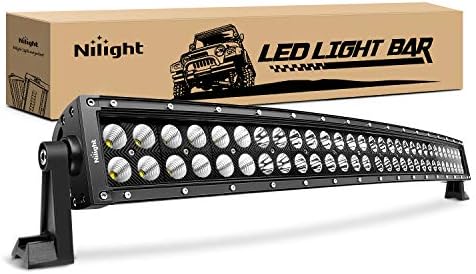 Nilight - 71013C-A 32" 180W Spot Flood Combo High Power LED Driving Lamp LED Light Bar Off Road Fog Driving Work Lights for SUV Boat Jeep Lamp,2 Years Warranty