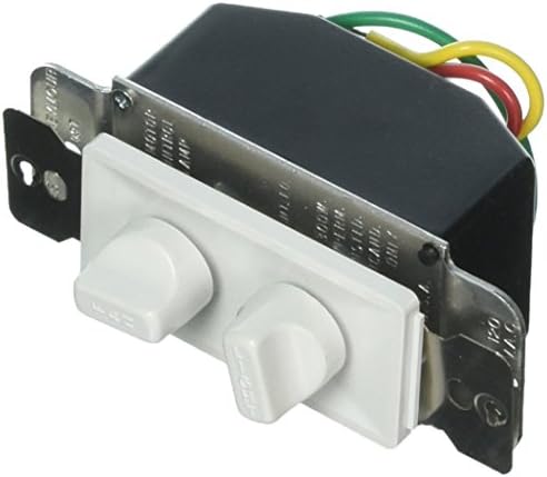 Legrand Dual Rotary Fan Speed & 300W Light Dimmer Switch, White 1-Pack