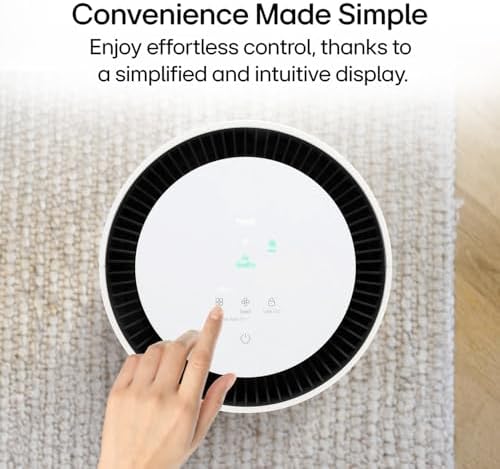 LG PuriCare™ AeroHit Smart Air Purifier for Large Rooms Up to 1000 Sq Ft, True HEPA Filter with 360° Airflow, PM 1.0 Sensor & LED Air Quality Monitor, Ultra-Quiet Wi-Fi Air Cleaner with LG ThinQ