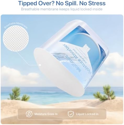 Large Moisture Absorber Buckets, 14 oz Each, Fragrance Free, 3 Pack