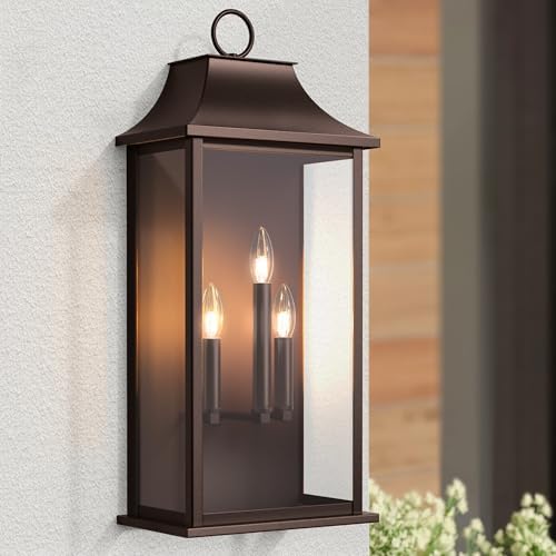 Dusk to Dawn Outdoor Wall Sconce, Oil Rubbed Bronze, 25.3"