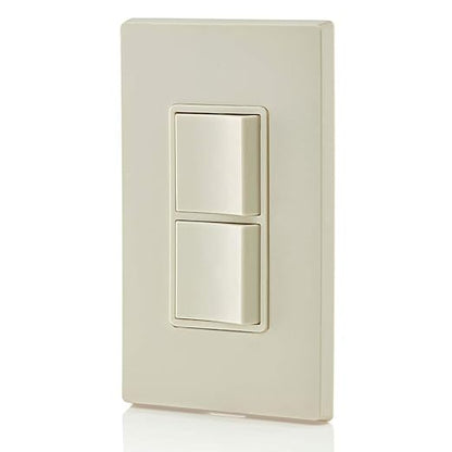 Leviton 15 Amp, 120/277 Volt, Decora Single-Pole, AC Combination Switch, Commercial Grade, Grounding, 5634-I, Light Almond