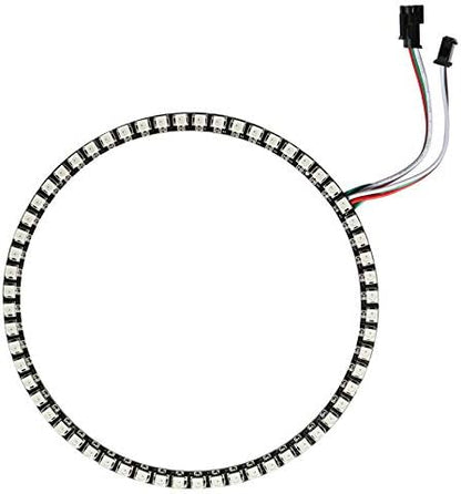 60 LEDs WS2812B 5050 RGB LED Ring Lamp Light Individually Addressable Full Dream Color DC5V with Mini Controller