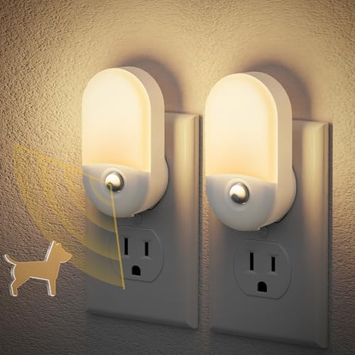 JandCase Motion Sensor Night Light, 2 Pack Motion Night Light Plug in
