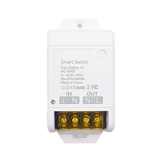 Zigbee Smart Switch,30A High Power,App Remote Timer Home Automation,Compatible with Alexa(Tuya Zigbee Hub Needed)