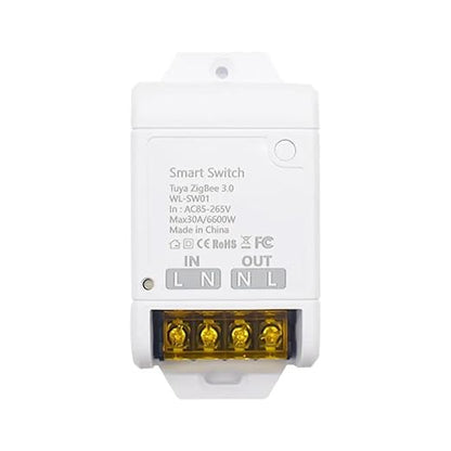 Zigbee Smart Switch,30A High Power,App Remote Timer Home Automation,Compatible with Alexa(Tuya Zigbee Hub Needed)