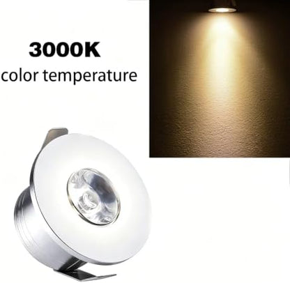 5pcs 1W 1 Inch Recessed LED Lights Mini Recessed LED Lights AC 110V