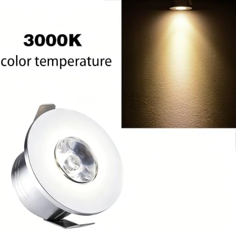 5pcs 1W 1 Inch Recessed LED Lights Mini Recessed LED Lights AC 110V