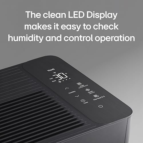 LG PuriCare™ 50 Pint/day, Energy Star, w/WiFi, Smart Compressor Dehumidifier with Drain Hose, Auto Shut off, Quiet, perfect for Basement, Bedroom, Home