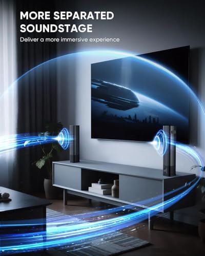 Saiyin 24" Sound Bar, Center-Channel Surround Soundbar System for Smart TV