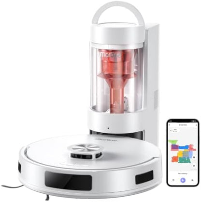Robot Vacuum and Mop Combo, Robot Vacuum Cleaner with Bagless Self Emptying Station, 18000Pa Suction, LiDAR Navigation, ideal for Pet Hair, Carpet & Hard Floor, Compatible with App/Alexa/Voice Control